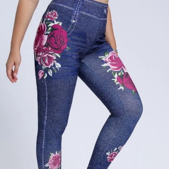 High Stretch Floral Legging - Picture 2 of 5